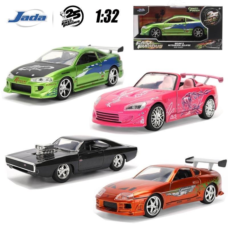 Jada 25th 1:32 Fast & Furious Alloy Car Model,Mitsubishi Eclipse Totota Supra Dodge Charger Honda S2000,Collection Gift Toy Toys