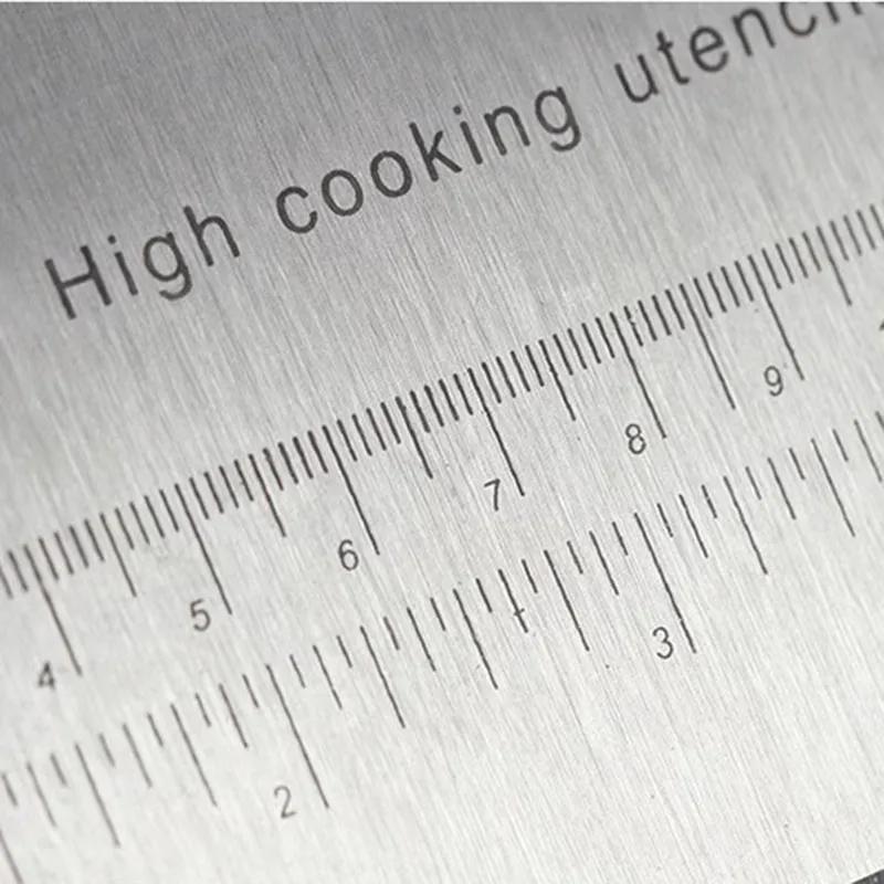 Stainless Steel Cutting Knife with Scale Baking Knife Baking Pastry Tools 1 Pcs Mutipurpose Scraper Pizza Dough Chopper For Diy Bread Lyp018