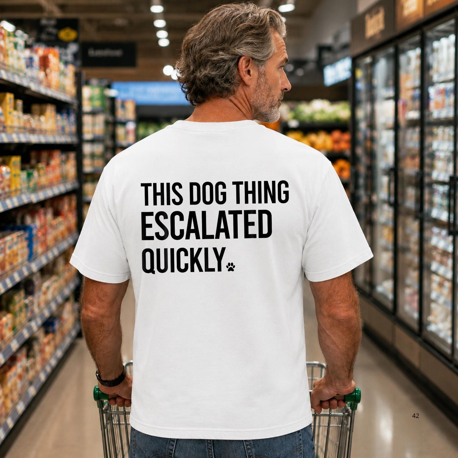 This Dog Thing Escalated Quickly T-Shirt, Funny Dog Lover Gift, Pet Owner Apparel M