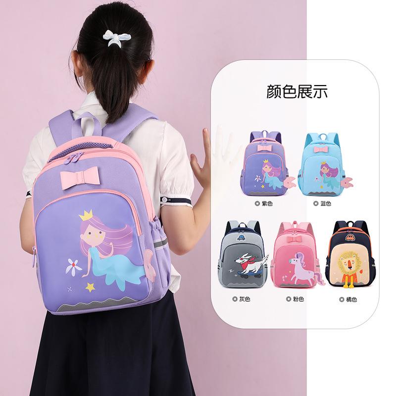 The New Schoolbag Is Cute, Cartoon, Foreign Style, Trendy Children's Bags, Boys and Girls, and Fashionable Backpacks.