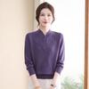 2026 Elegant Chinese-Style Wool Sweater for Moms: Autumn Knit Base Layer for Middle-Aged and Elderly Women