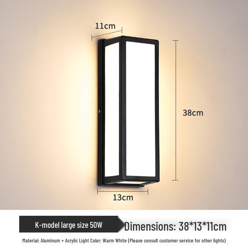 Simple Modern Waterproof LED Outdoor Wall Lamp for Garden, Balcony, and Terrace with Sensor and Moisture-Proof Features.