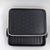 Sento Senga Grill Pan and Plate, Banko Ware, Black, Ceramic, with Lid, Fish Grill, Grill Roaster