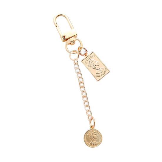 

Цепочка из искусственного жемчуга, леденец, украшение в виде буквы, винтажный анти-потерянный брелок для ключей, аксессуары для телефонов One Size C