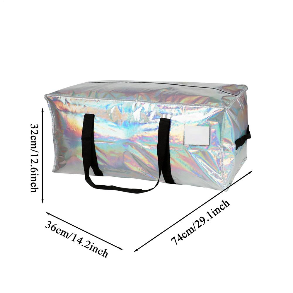 

Сумки для переезда, сумки-органайзеры для хранения одежды, водонепроницаемый большой контейнер-органайзер на молнии с ручками для колледжа, кемпинга серебряный