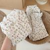 Women's Spring & Fall Cloud Cotton Pajama Set - Lightweight, Sweet Doll Collar, Long Sleeve & Pants with Prints.