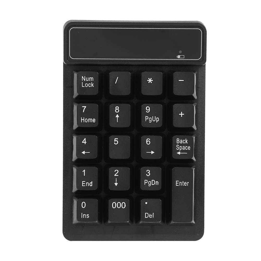 Richer-R Numeric Keypad, 2.4GHz Wireless Digital Number Keyboard, Bluetooth 19-Key Wireless Keyboard, Mini Keyboard, USB Numeric Keypad for Touch