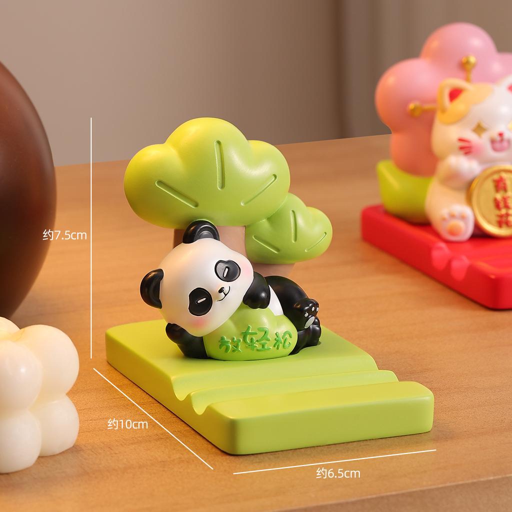 Creative Cartoon Cat Mobile Phone Holder Ornament Office Desktop Decoration Cute Practical Small Gift for Girls
