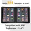 ProCase Card File with Transparent Top Extra Holds 324 Cards In 9 Collection Trading Card File Black Window, Loader, Large, Pockets, Album, -