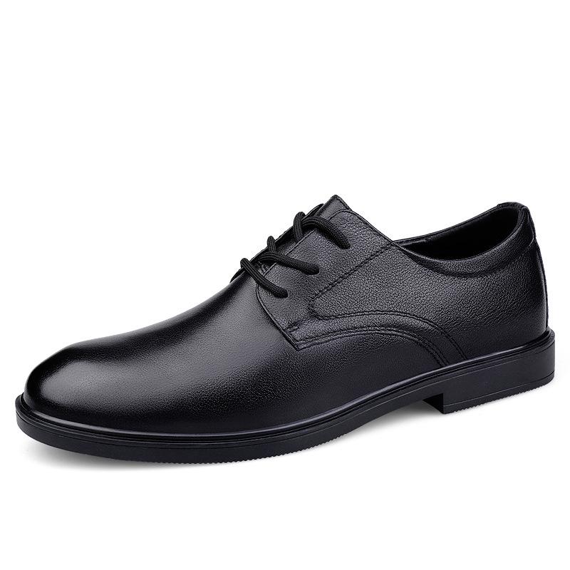 Men s Genuine Leather Lace-up Loafers - Breathable, Formal & Casual for Spring/Summer 44