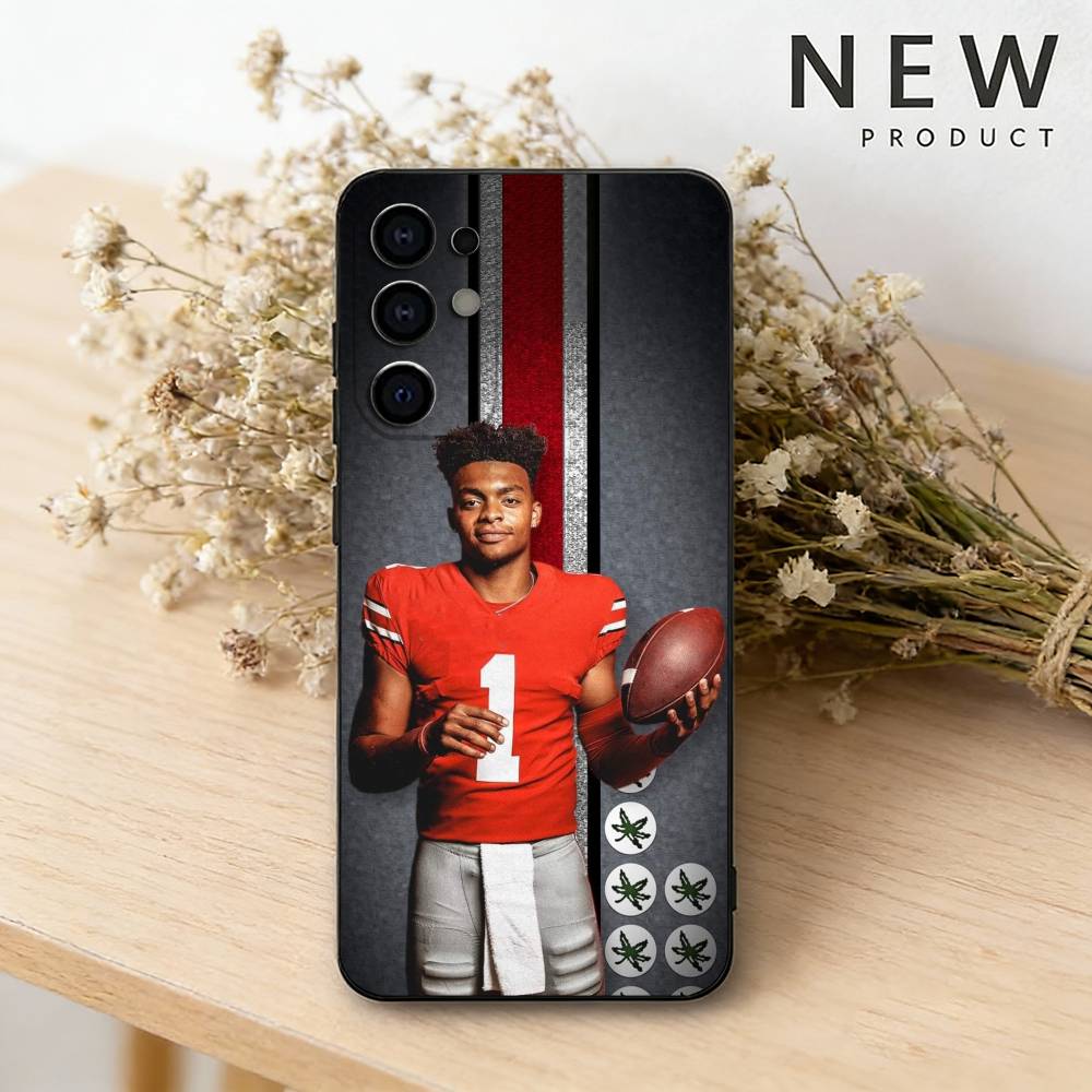 J-Justin Fields 1 Wallpaper Phone Case For Samsung S26,25,24,23,22,30,21,10,9,Ultra,Plus,Lite Black Soft Case