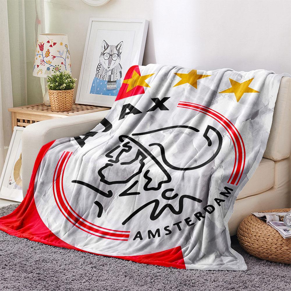 1PC AFC Ajax Patterned Flannel Blanket Suitable For All Seasons for Home Decor Warmth and Comfort Gifts Holiday Present