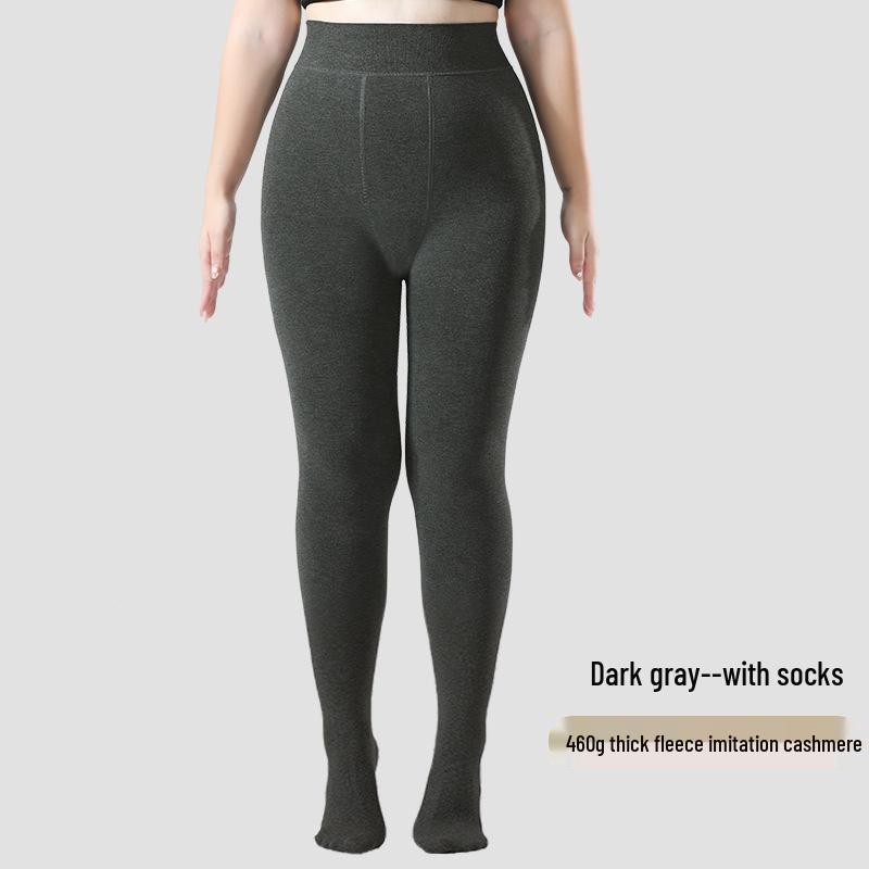 Women's Plus Size Warm Autumn/Winter Leggings: Velvet-Lined, Cotton, No Drooping, Fits Up To 200 Jin