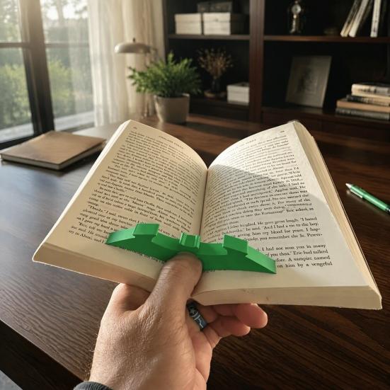 Dark Style Stationery Bat Book Page Holder, 3D Printed Gothic Bookmark, Niche Ornament Lightweight Portable Spreader for Home And Commuting Use Gadget