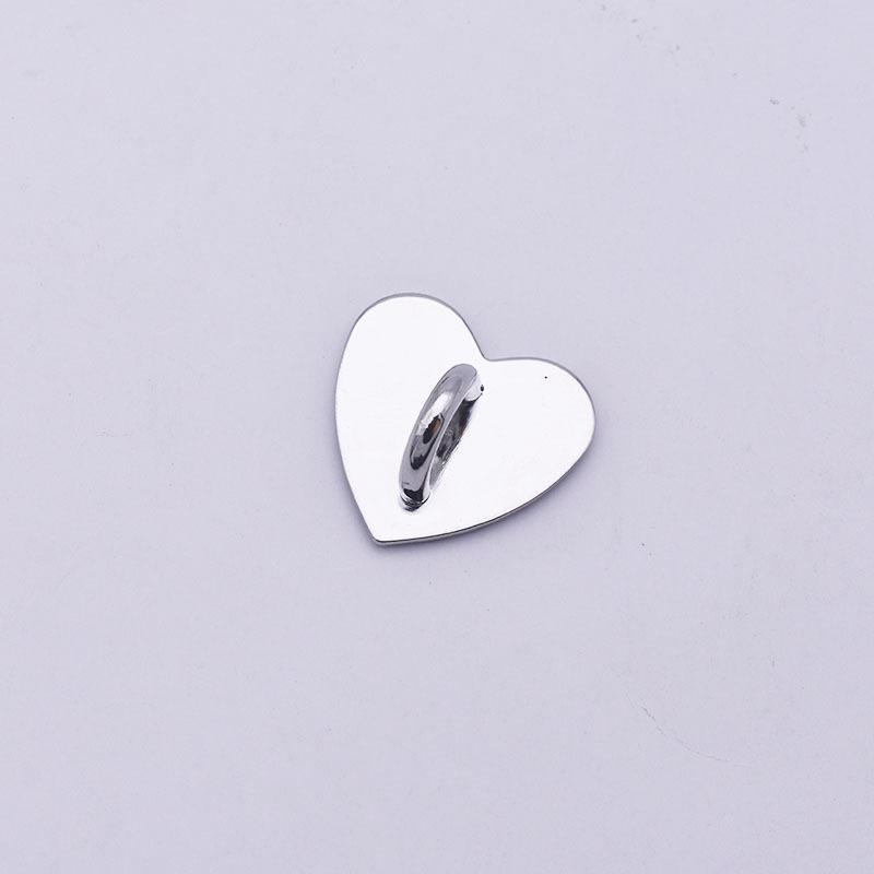 5PCS Kawaii Adhesive Metal Heart Phone Charm Holder Mobile Phone Case Finger Ring Stand Hook Buckle Charm Clasp Accessory String