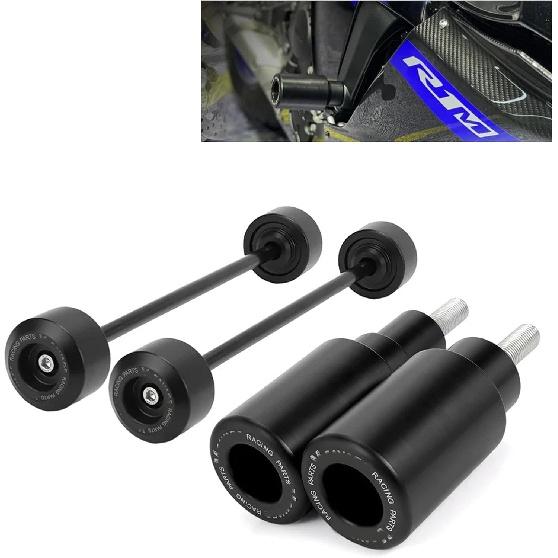 Fit for Yamahaa YZF R1 R1M MT10 MT-10 SP Frame Slider Crash Motorcycle Wheel Fork Axle Slider Engine Crash Pad(2pcs Axle Slider)