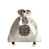 Lucky Drawstring Bracelet & Prayer Bead Bag - Cotton/Linen Cloth
