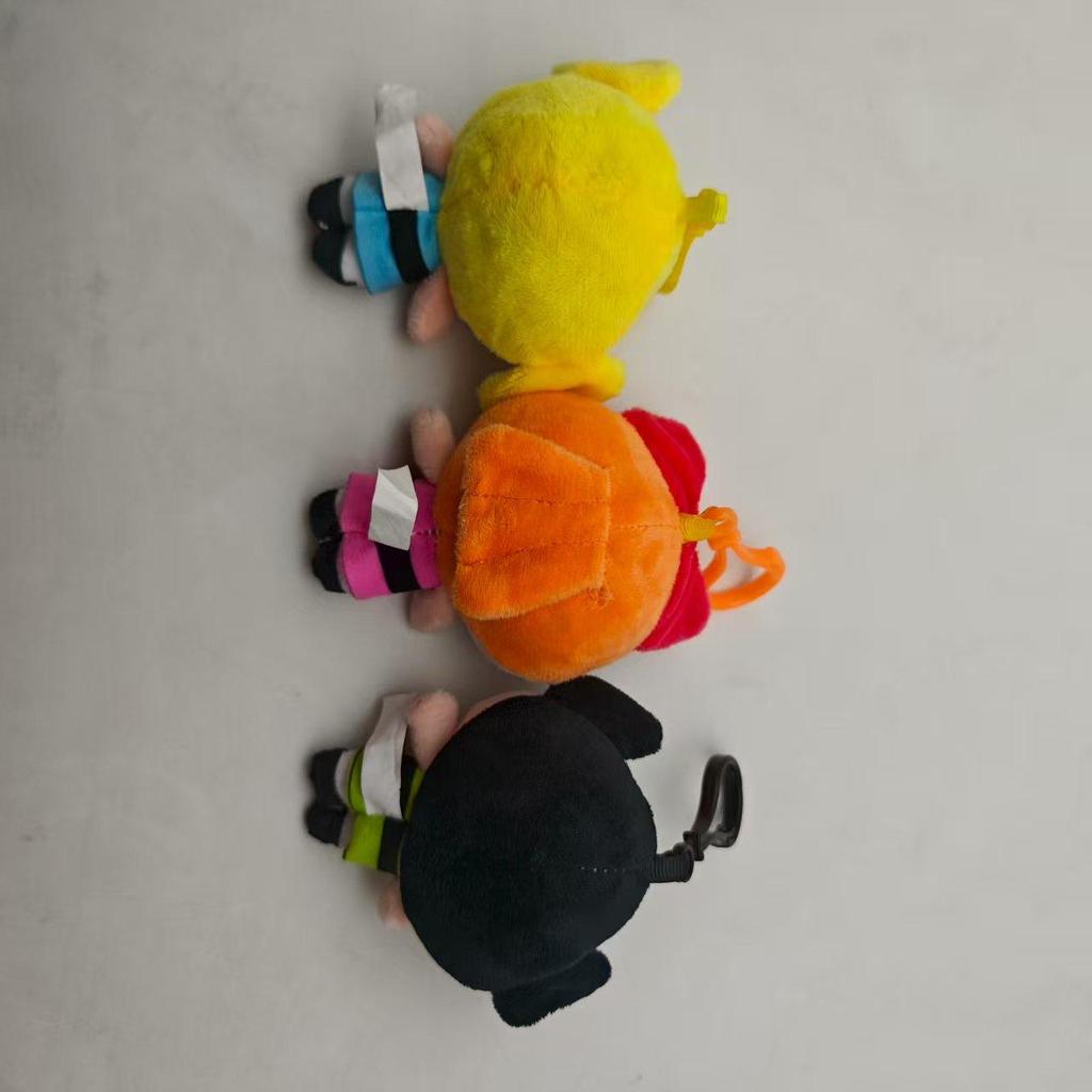 3 uds./lote 10 cm Dibujos Animados Anime Las Supernenas Juguetes de Peluche Lindos Pétalo Burbuja Cactus Muñecos de Peluche Rellenos Regalos para Niños