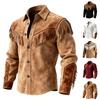 Men's Vintage Brown Faux Jacket for Casual Wear