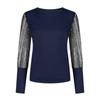 Women Puff Sleeve Tops  Crewneck Sequin Casual Blouse Slim Comfy Bottomed Shirts Flexible  Pullover