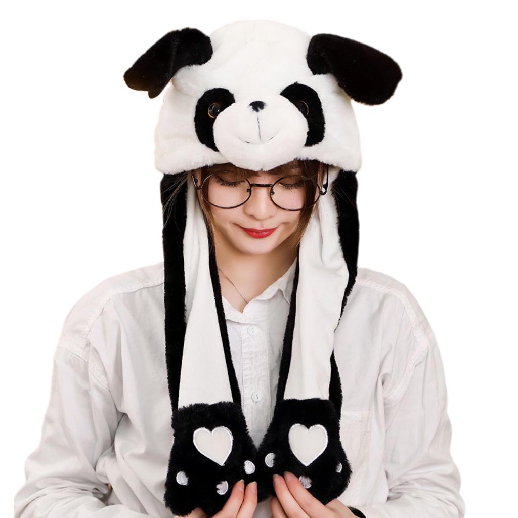 3D Cartoon Panda Animal Hat with Moving 
