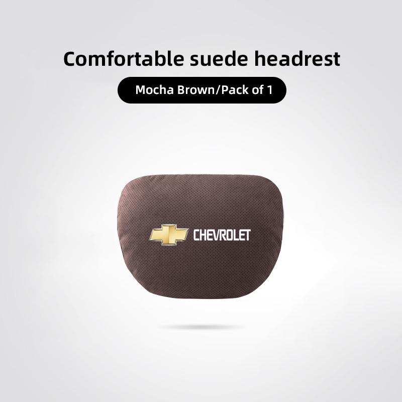 Car Logo Neck Pillow & Lumbar Support Set Breathable Headrest Cushion For Chevrolet Cruze Malibu Colorado Equinox Spark Keychain