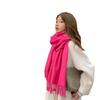 Women's Thickened Cashmere Wool Scarf - Versatile Autumn/Winter Shawl, Korean Style, White