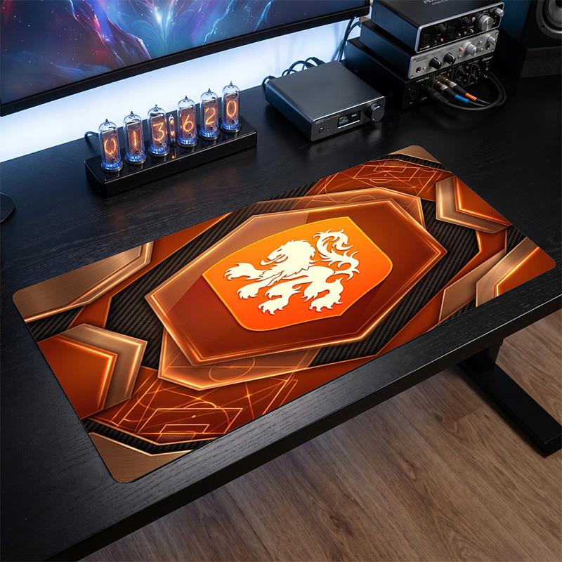 Netherlands Football Crest Mouse Pad, Extended Non Slip Rubber Desk Mat for Gaming Office Laptop Fan Gift