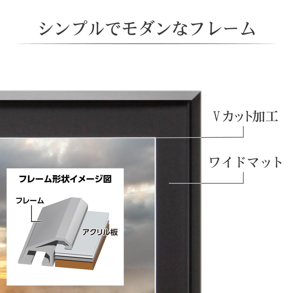 Hakuba Frame Aluminum AG-02 A3 No-Bi Acrylic Panel Black