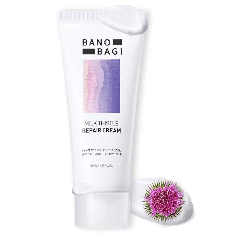 Banobagi Mariendistel Reparaturcreme 50ml| Koreanische Hautpflege Gesichtsfeuchtigkeitscreme Gesichtscreme Für Frauen & Männer | Koreanische Feuchtigkeitscreme Barriere-Reparaturcreme W