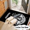 Custom Name Rider's Shield Emblem Rug for Living Room, Game Rooms, Office, Bedroom, Floor Mat Playful Design, Fan Gifts Christmas Decor