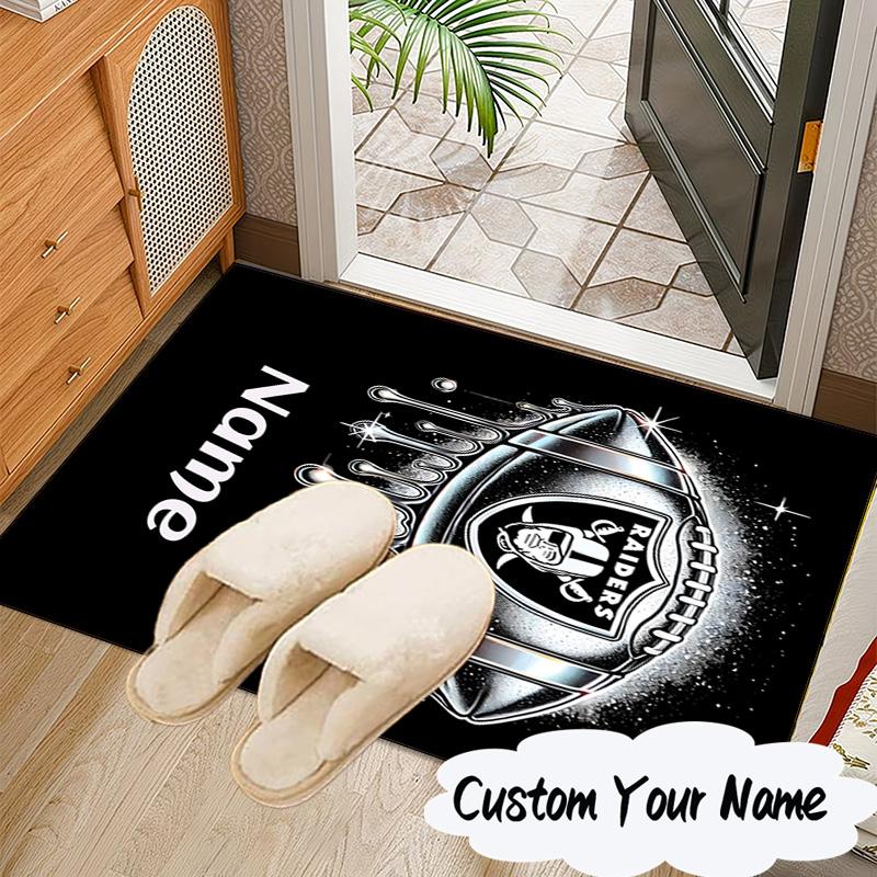 Custom Name Rider's Shield Emblem Rug for Living Room, Game Rooms, Office, Bedroom, Floor Mat Playful Design, Fan Gifts Christmas Decor