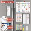 Magnetic Monthly and Weekly Calendar Dry Erase Monthly Calendar List Board for Fridge Home School Office Calendar Whiteboard