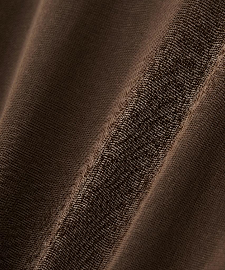BLOND9 Cool Essential Round Neck Short Sleeve Knit_Brown