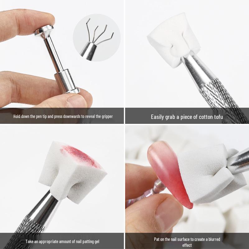 Mini Gradient Blush Nail Sponge: Non-Stick Multi-Sided Tool for Nail Art