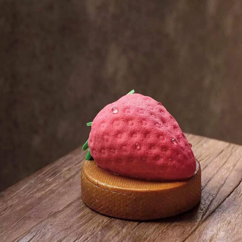 Silikonové pečicí formy na jahodové ovocné dezerty Mousse formy Silikonové formy na dorty Ozdoby na dorty Opakovaně použitelné formy na výrobu