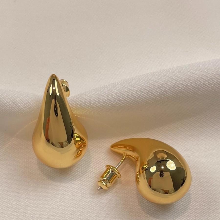 European and American environmental protection CCB water drop earrings light luxury cold wind high texture 2025 ears