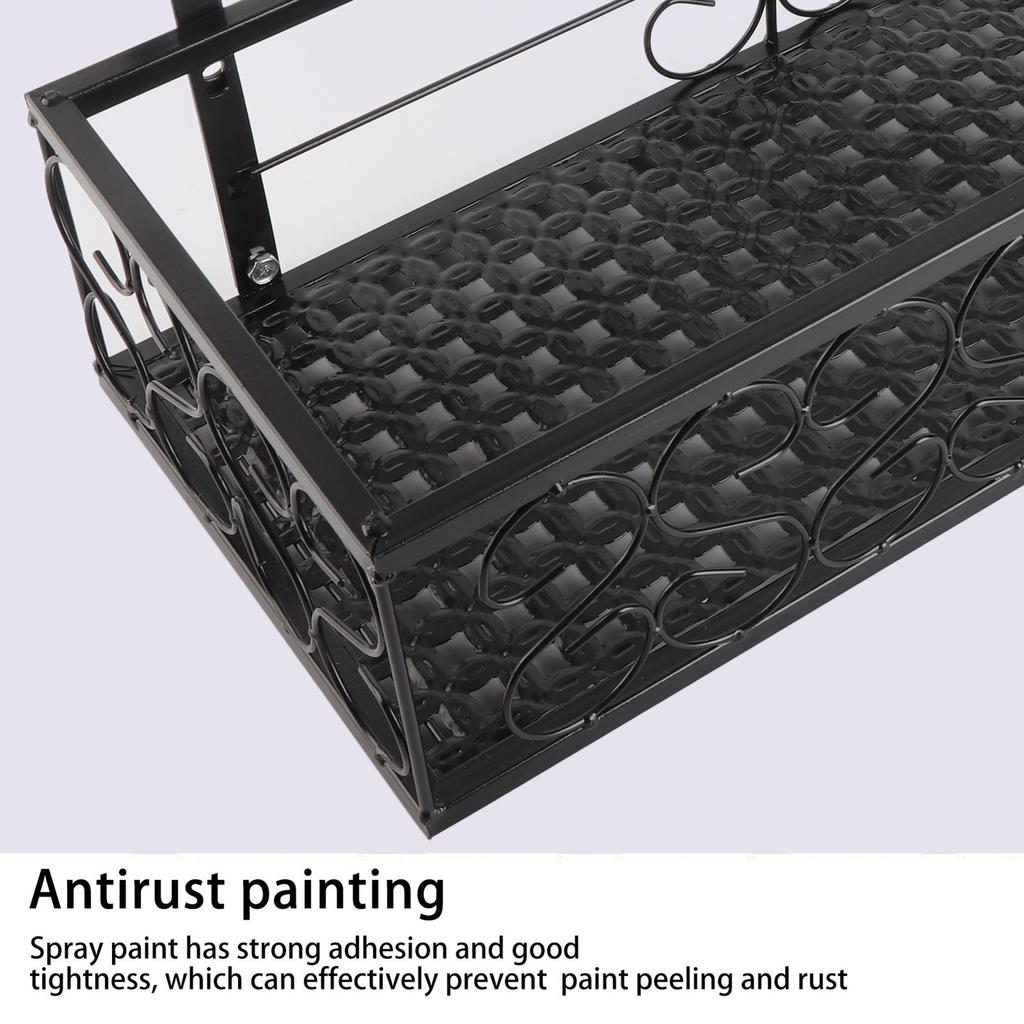 Balcony Flower Shelf Railings Hanging Windowsill Succulent Flower Shelf Flower Pot Wrought Iron