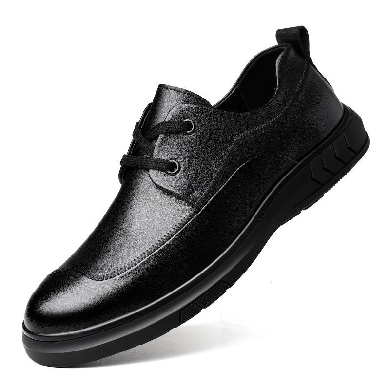 

Модные кожаные мокасины на мягкой подошве для мужчин, модные повседневные черные мужские туфли на весну и осень, однотонные новые дизайнерские мужские туфли 38