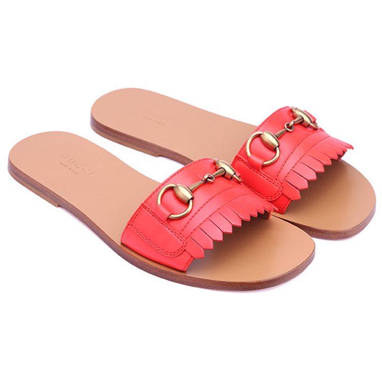Gucci Horsebit Slide Slippers Women's Red 517017 C9D00 6433