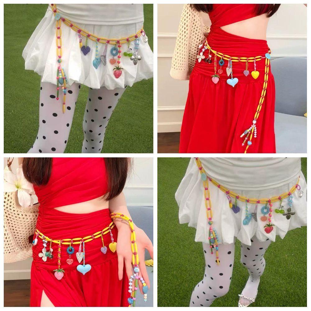 Adjustable Beaded Waist Chain Colorful Beads Body Jewelry New Adjustable Belly Chain Women