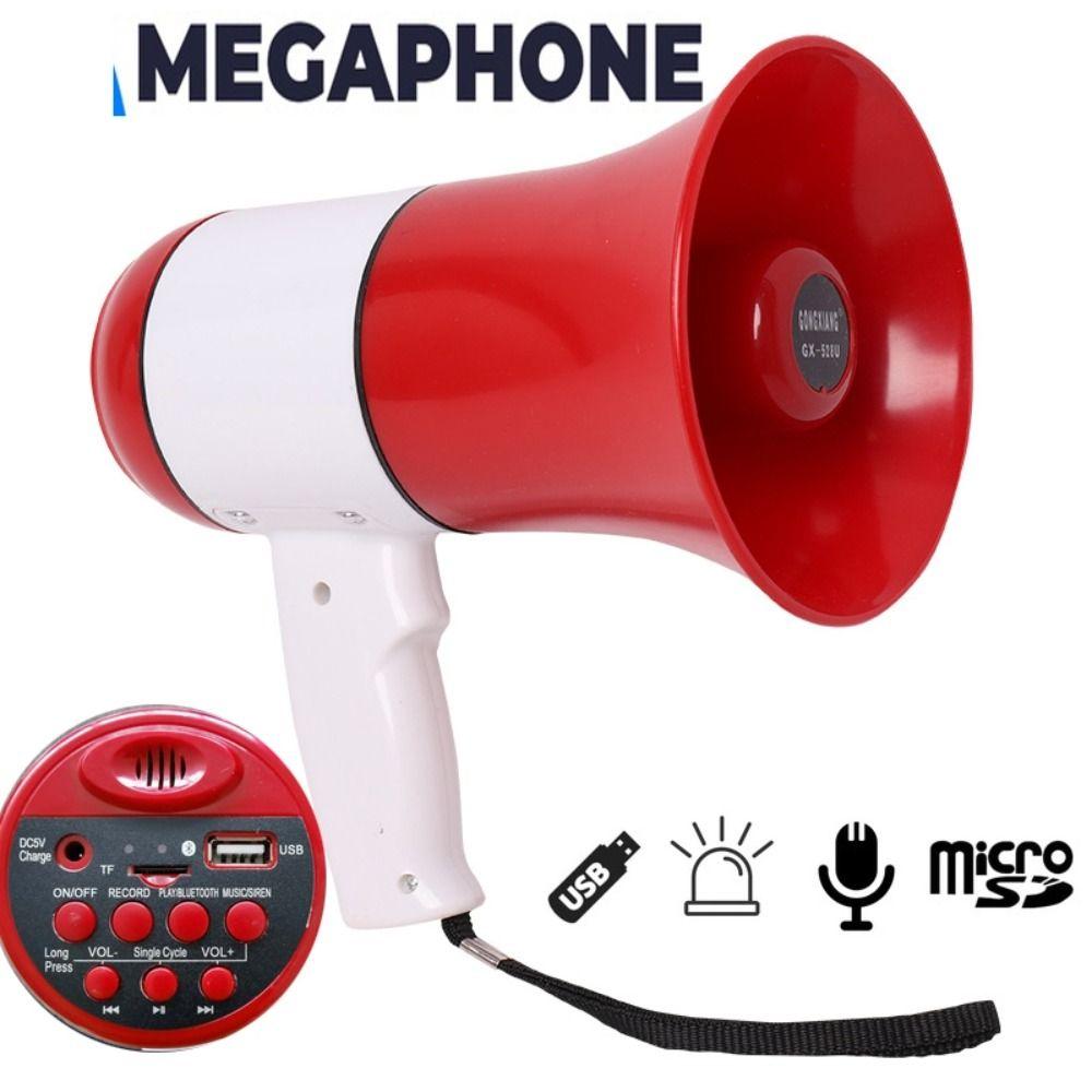with Voice Recorder Megaphone Speaker Portable Loudhailer Microphone New Handheld Bullhorn