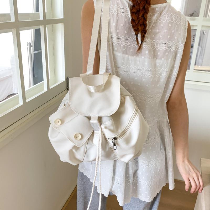 Versatile fresh and lightweight cloth bag women's new summer casual fashion backpack travel small backpack