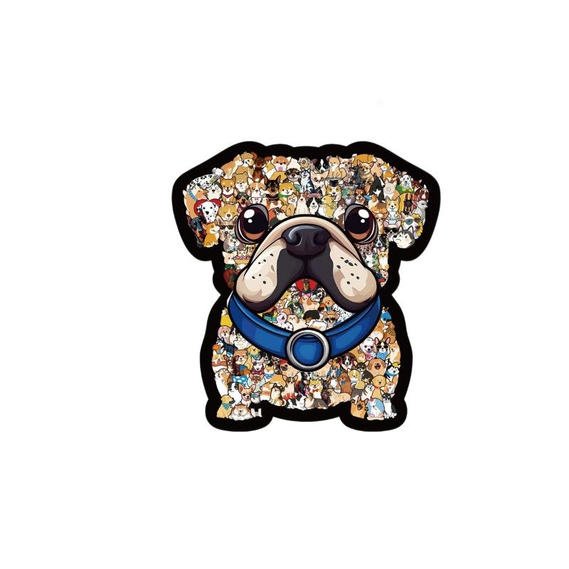 Fun Dog Set Puzzle Wooden Splicing Toy High-End Edition 136 Pieces Ornament Decompression Puzzle