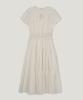 Teuwi Eppen Chiffon Elastic Waist Short Sleeve Long Dress