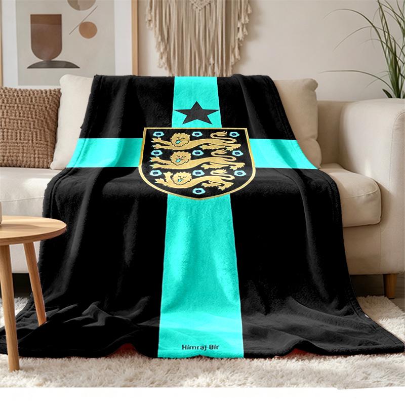 England FA Crest Soft and Comfortable Flannel Suitable for Sofas Living Rooms Outdoor Camping Travel and Also Makes a Great Anniversary Gif