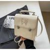 Schoolbag French Backpack Women's Backpack 1011 New Fashion Solid Color Textured School Bag Student Handbag Travel Commuter
