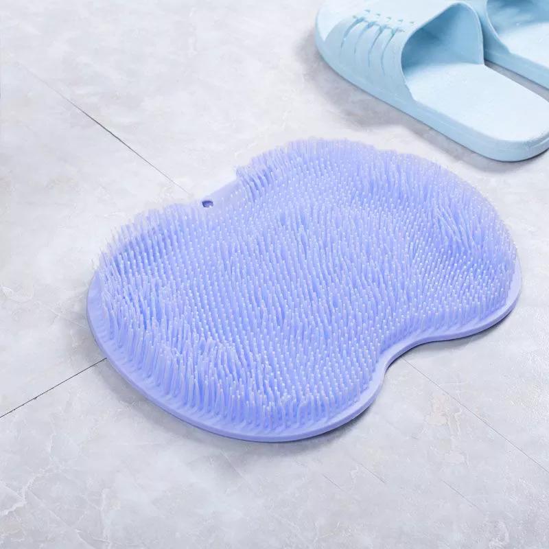 Foot Wash Brush Rub Back with Sucker Brush Bathroom Tool Foot Massage Pad Shower Massage Mat Exfoliating Bath Pad Bath Sponge