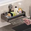 Suction Cup Wall-Mounted Kitchen Sink Organizer Rack