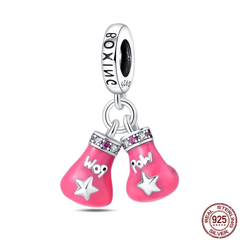 New In Copper Football Baseball Dumbbell Badminton Charms Beads Fit Qikaola Original Bracelet Fine Diy Jewelry Gift